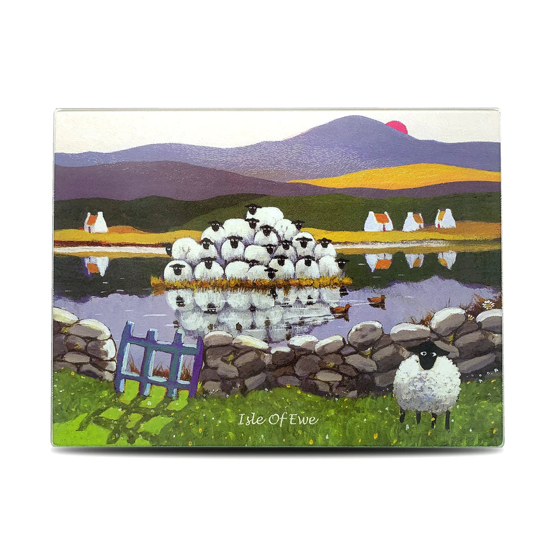 Thomas Joseph Glass Table Top Protector ‘Isle Of Ewe’
