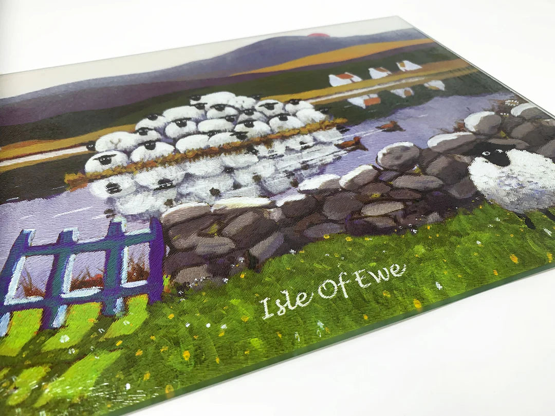 Thomas Joseph Glass Table Top Protector ‘Isle Of Ewe’