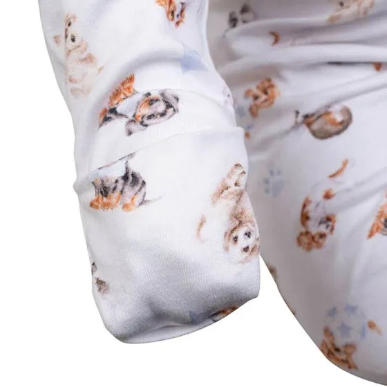 Wrendale ‘Little Wren’ Boys Little Paws Babygrow