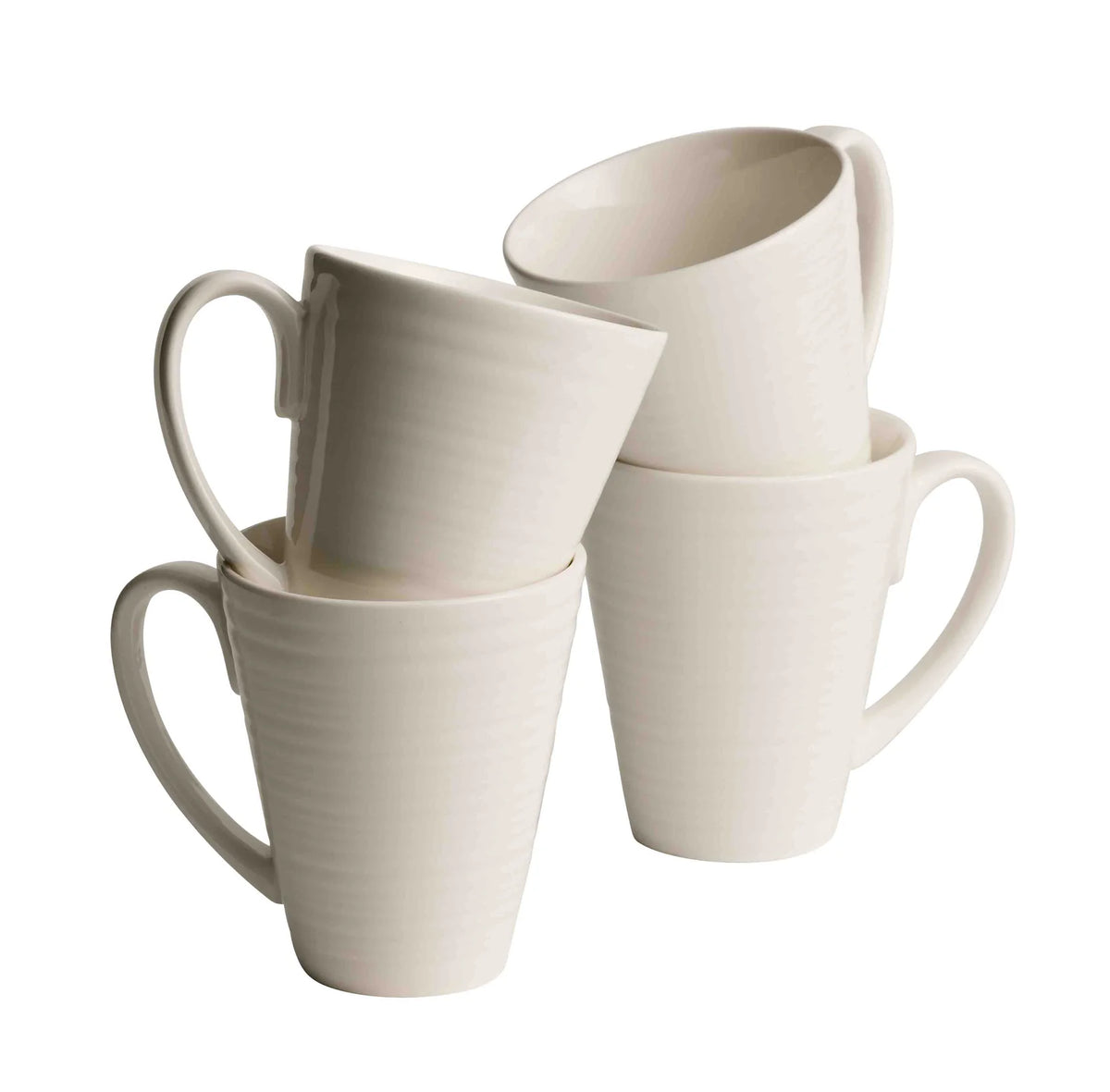 Belleek Living Ripple Set Of 4 Mugs