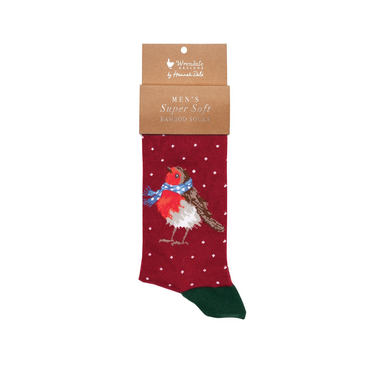 Wrendale 'Season's Tweetings' Robin Men's Socks